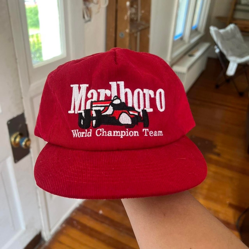 1990s Corduroy Marlboro World Champion Racing SnapBack Hat